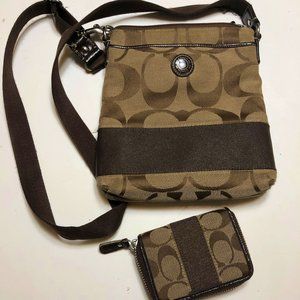 Coach crossbody bag and matching wallet